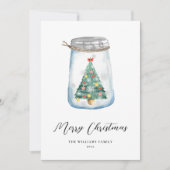 Cartes Pour Fêtes Annuelles Arbre de Noël moderne unique non photo (Devant)