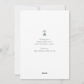 Cartes Pour Fêtes Annuelles Arbre de Noël moderne unique non photo (Dos)