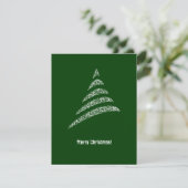 Cartes Pour Fêtes Annuelles Arbre de Noël Monochrome Entreprise QR Code (Debout devant)