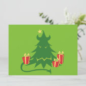 Cartes Pour Fêtes Annuelles Arbre de Noël monstre (Debout devant)