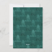 Cartes Pour Fêtes Annuelles Arbre de Noël Moody | Dark Midnight Turquoise Part (Dos)