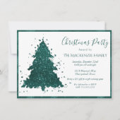 Cartes Pour Fêtes Annuelles Arbre de Noël Moody | Dark Midnight Turquoise Part (Devant)