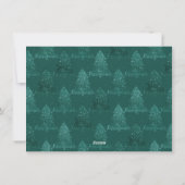 Cartes Pour Fêtes Annuelles Arbre de Noël Moody | Dark Midnight Turquoise Part (Dos)