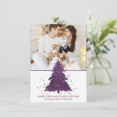Cartes Pour Fêtes Annuelles Arbre de Noël Moody | Photo Plum profond violet (Debout devant)