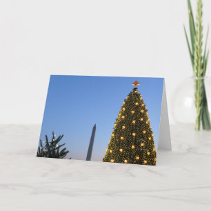 Cartes Pour Fêtes Annuelles Arbre de Noël national de Washington DC au crépusc