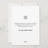 Cartes Pour Fêtes Annuelles Arbre de Noël noir blanc élégant (Dos)