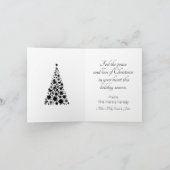 Cartes Pour Fêtes Annuelles Arbre de Noël noir et blanc (Intérieur)
