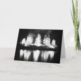 Cartes Pour Fêtes Annuelles Arbre de Noël noir et blanc