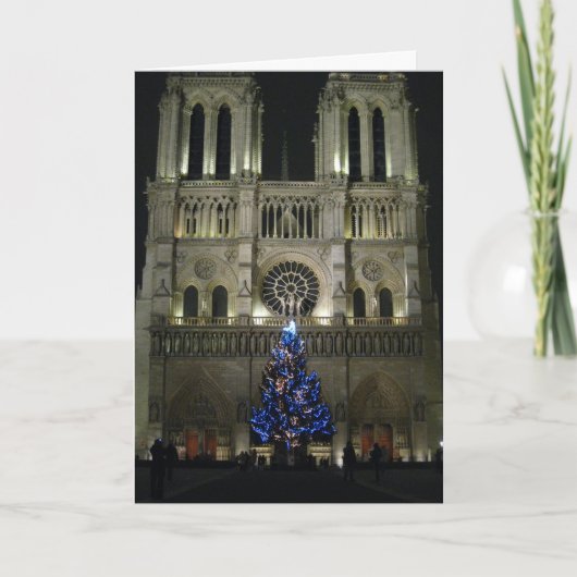 Cartes Pour Fêtes Annuelles Arbre de Noël Notre Dame (Devant)