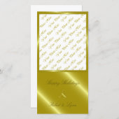 Cartes Pour Fêtes Annuelles Arbre de Noël Or Embossés Salutations (Devant / Derrière)