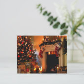 Cartes Pour Fêtes Annuelles Arbre de Noël par le feu (Debout devant)