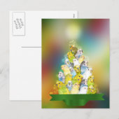 Cartes Pour Fêtes Annuelles Arbre de Noël Parakethe (Devant / Derrière)