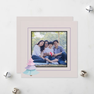 Cartes Pour Fêtes Annuelles Arbre de Noël Pastel