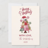 Cartes Pour Fêtes Annuelles Arbre de Noël Patchwork Prépa (Devant)