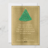 Cartes Pour Fêtes Annuelles Arbre de Noël peint (Dos)