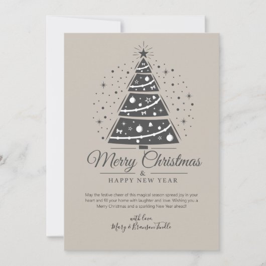 Cartes Pour Fêtes Annuelles Arbre de Noël personnalisé en dentelle avec motif (Devant)