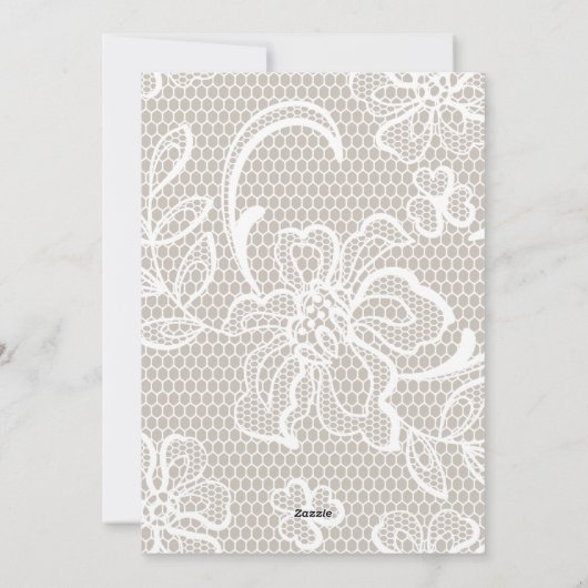 Cartes Pour Fêtes Annuelles Arbre de Noël personnalisé en dentelle avec motif (Dos)