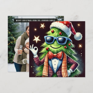 Cartes Pour Fêtes Annuelles Arbre de Noël plein d'énergie