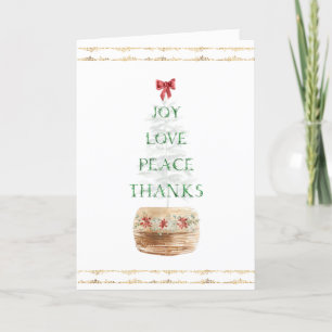 Cartes Pour Fêtes Annuelles Arbre de Noël plié élégant rouge vert or