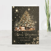 Cartes Pour Fêtes Annuelles Arbre de Noël, Présentations, Flammes de neige, En (Devant)