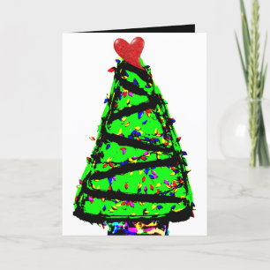 Cartes Pour Fêtes Annuelles Arbre de Noël punk