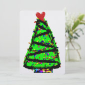 Cartes Pour Fêtes Annuelles Arbre de Noël punk (Debout devant)