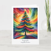 Cartes Pour Fêtes Annuelles Arbre de Noël Rainbow (Devant)