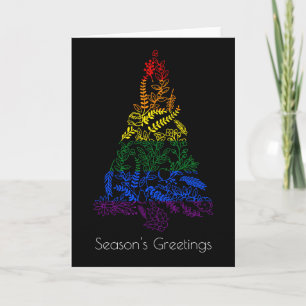 Cartes Pour Fêtes Annuelles Arbre de Noël Rainbow
