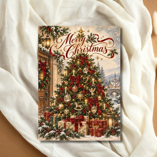 Cartes Pour Fêtes Annuelles Arbre de Noël Religieux Noël Chrétien