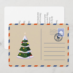 Cartes Pour Fêtes Annuelles Arbre de Noël Rétro Vintage Personnalisé Saison de