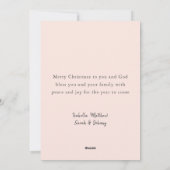 Cartes Pour Fêtes Annuelles Arbre de Noël rose (Dos)