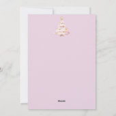 Cartes Pour Fêtes Annuelles Arbre de Noël rose (Dos)