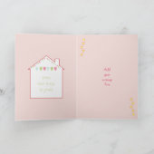 Cartes Pour Fêtes Annuelles Arbre de Noël rose de notre maison (Intérieur)