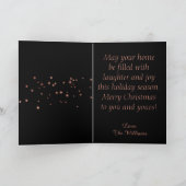 Cartes Pour Fêtes Annuelles Arbre de Noël Rose élégant (Intérieur)