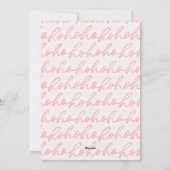 Cartes Pour Fêtes Annuelles Arbre de Noël rose élégant (Dos)