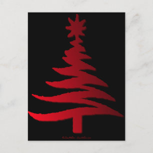 Cartes Pour Fêtes Annuelles Arbre de Noël Rouge