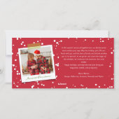 Cartes Pour Fêtes Annuelles Arbre de Noël rouge éclatant Cercles rétro Photo (Dos)