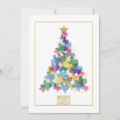 Cartes Pour Fêtes Annuelles Arbre de Noël rustique du Texas (Devant)