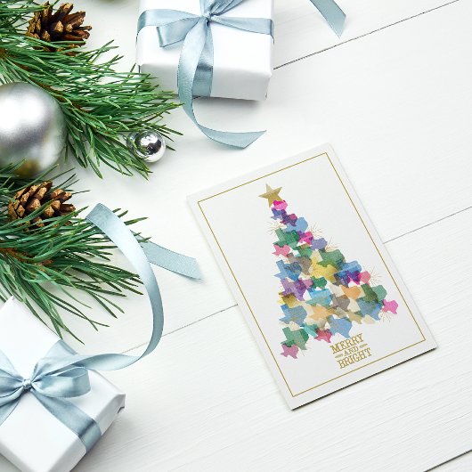 Cartes Pour Fêtes Annuelles Arbre de Noël rustique du Texas
