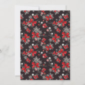 Cartes Pour Fêtes Annuelles Arbre de Noël rustique en rouge, noir et blanc (Dos)