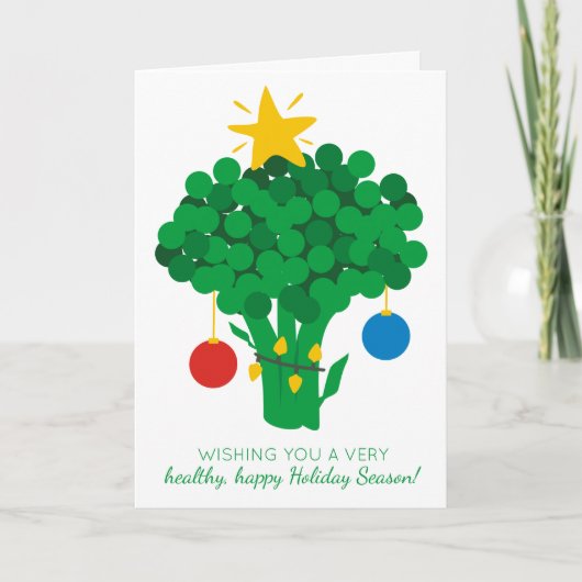 Cartes Pour Fêtes Annuelles Arbre de Noël sain végétal de nourriture de (Devant)
