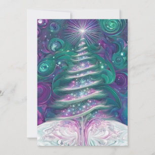 Cartes Pour Fêtes Annuelles Arbre de Noël scintillant