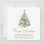 Cartes Pour Fêtes Annuelles Arbre de Noël Script moderne non photo Noël (Devant)