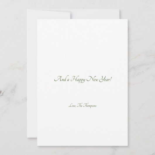 Cartes Pour Fêtes Annuelles Arbre de Noël simple (Dos)