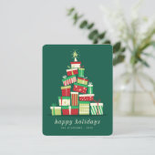 Cartes Pour Fêtes Annuelles Arbre de Noël simple et moderne (Debout devant)