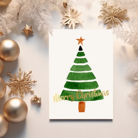Cartes Pour Fêtes Annuelles Arbre de Noël simple Waterton