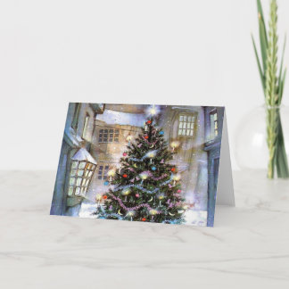 Cartes Pour Fêtes Annuelles Arbre de Noël sur la rue