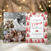 Cartes Pour Fêtes Annuelles Arbre de Noël Toile personnalisée Photo de famille