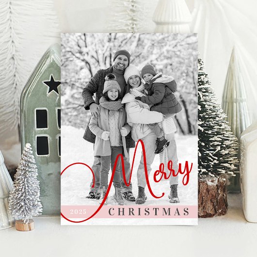 Cartes Pour Fêtes Annuelles Arbre de Noël Toile personnalisée Photo de famille