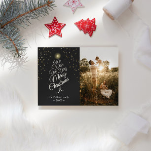 Cartes Pour Fêtes Annuelles Arbre de Noël très joyeux Charbon de bois Portrait